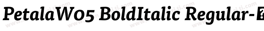 PetalaW05 BoldItalic Regular字体转换